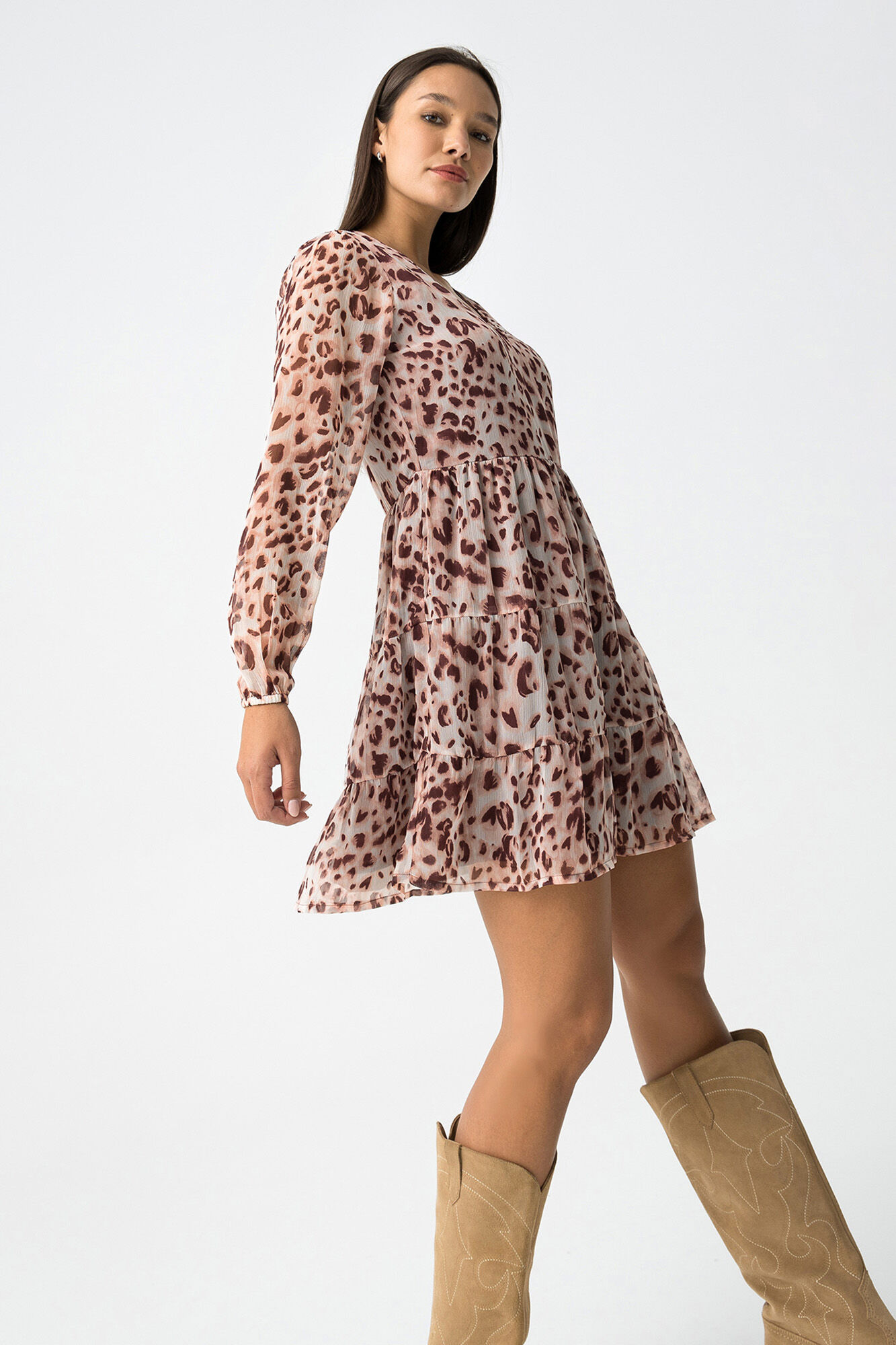 Tiffosi Vestido Estampado Animal