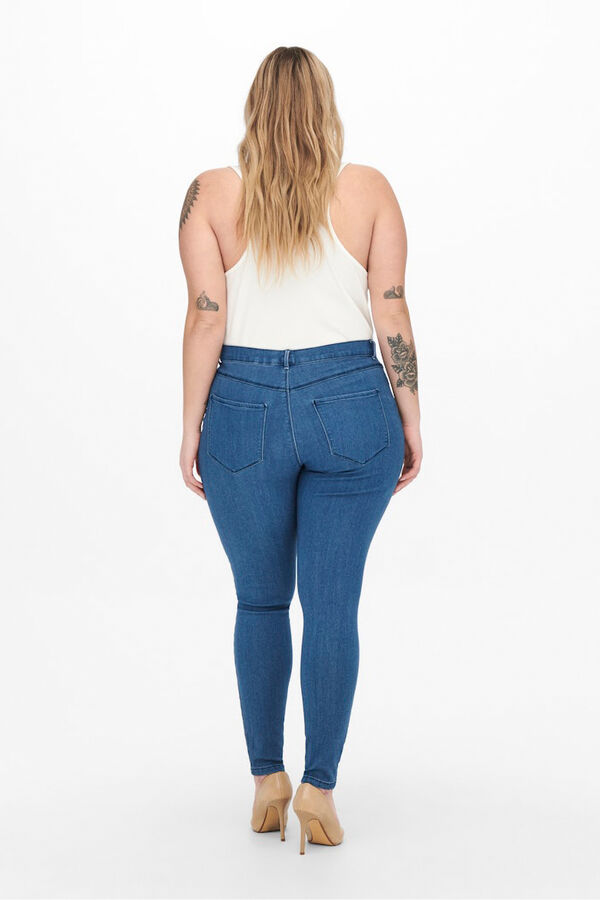 Only Carmakoma Jeans skinny talla grande azul