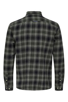 Springfield Checked long-sleeved shirt gris