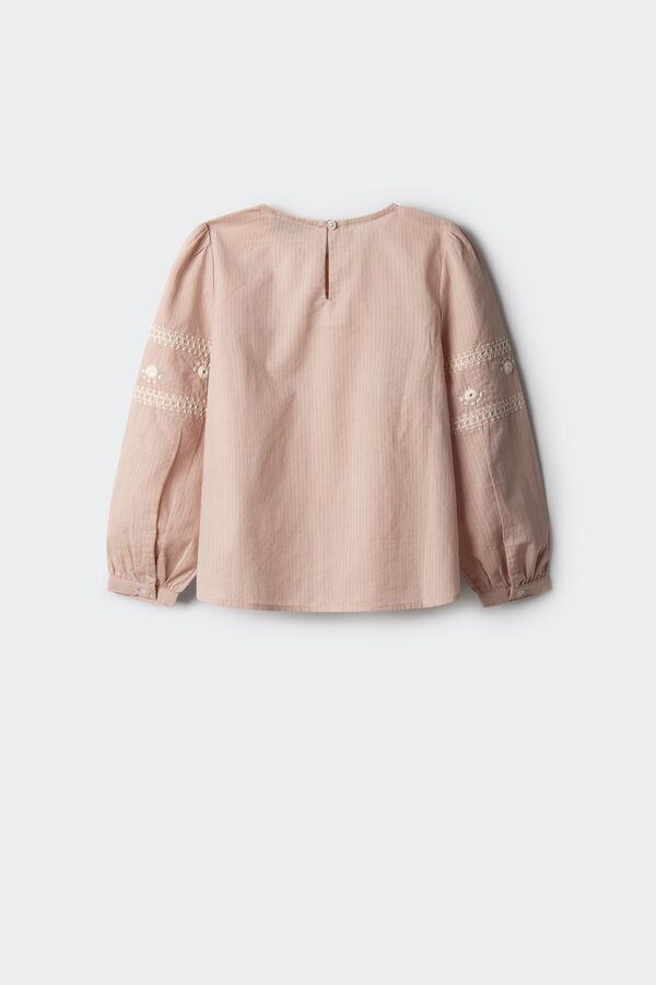 Springfield Blusa bordados niña rosa