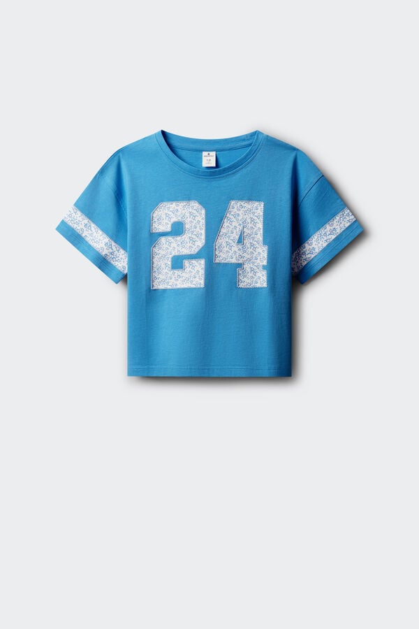 Springfield Kids T-shirt de menina manga curta 24 azul