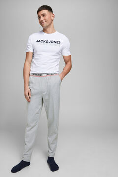 Springfield Logo waist cotton trousers gray