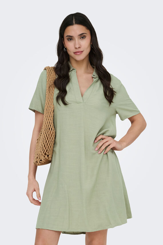 Vestido corto camisero
