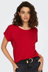 Only short-sleeved T-shirt burgundy