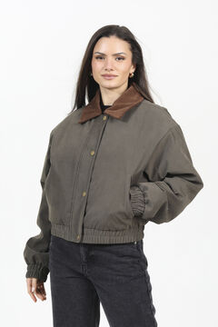 Brave Soul Chaqueta bomber con cuello pana