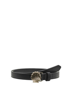 Springfield Faux leather belt with shell black