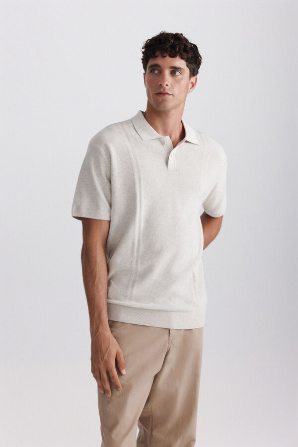 Springfield Basic structure polo shirt grey