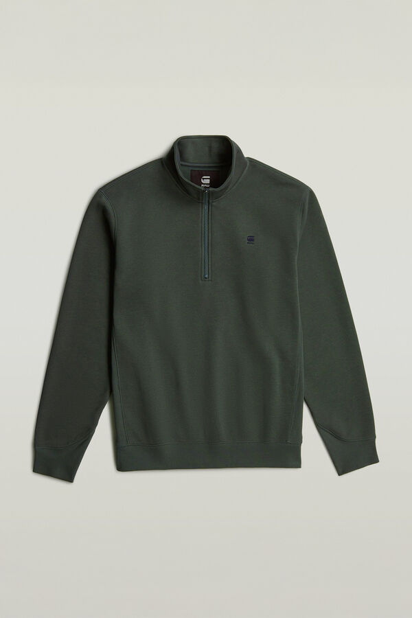 G-STAR Sweatshirt com fecho de fecho-&eacute;clair no gola cinzento