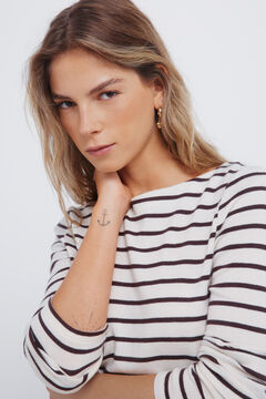 Springfield T-shirt en en maille rayures