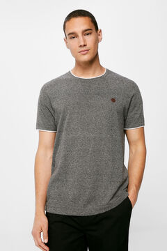 Springfield Short sleeve jumper with texture black