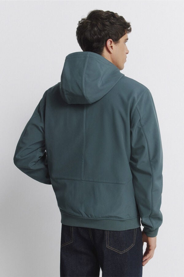 Springfield Softshell jacket with hood blue