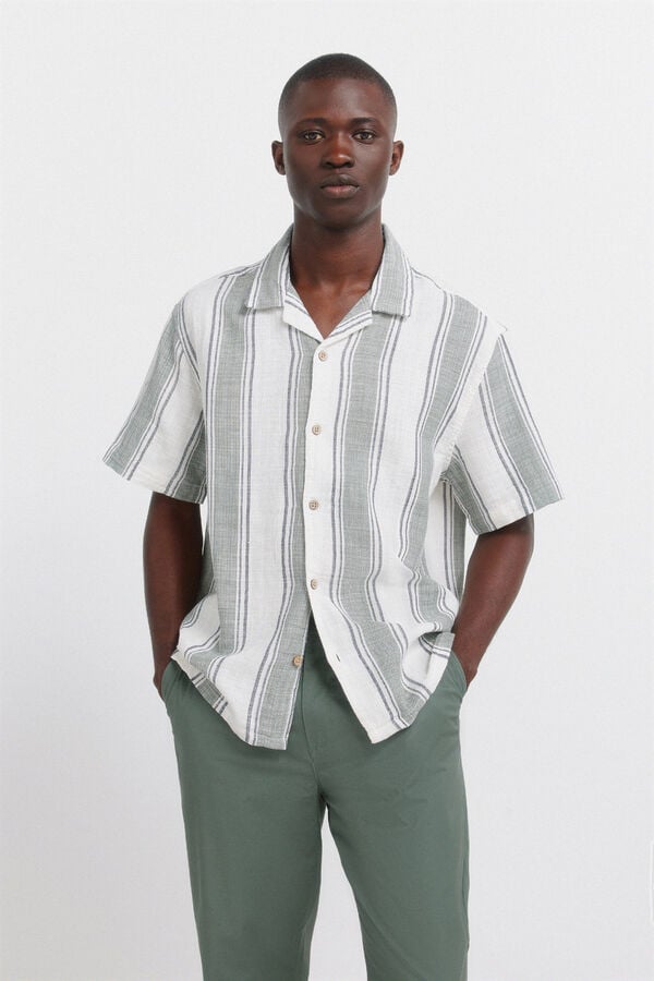 Springfield Light comfort slim fit chinos green