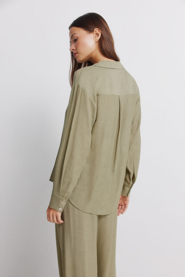 Springfield Striped long sleeve shirt beige