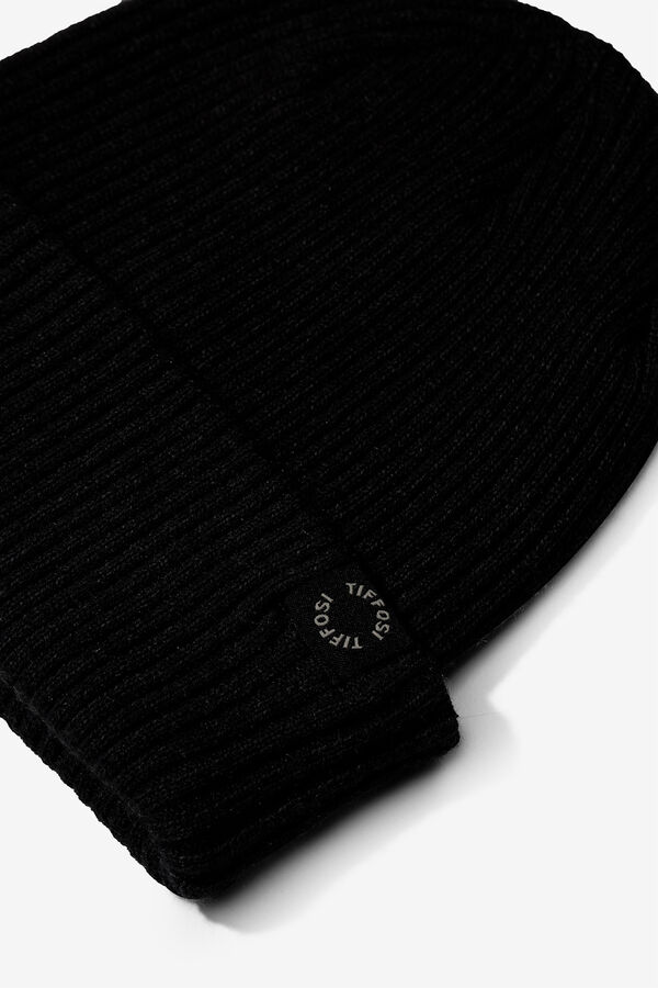 Tiffosi Gorro de punto liso negro