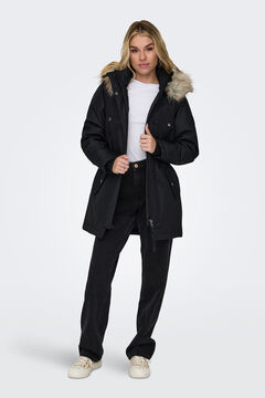 Only Parka com capuz com pelo