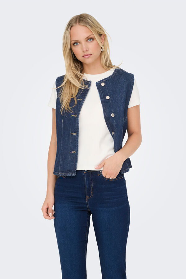 Only Chaleco vaquero azul