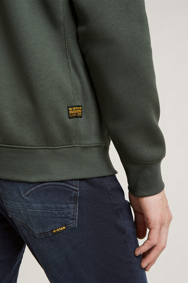 G-STAR Sweatshirt com fecho-&eacute;clair e fecho de capuz cinzento