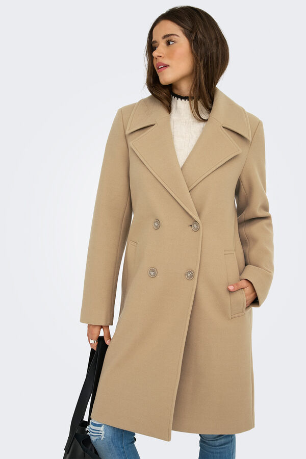 Only Long cloth coat nude