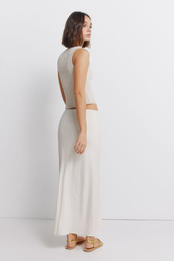 Springfield Mermaid cut midi skirt nude