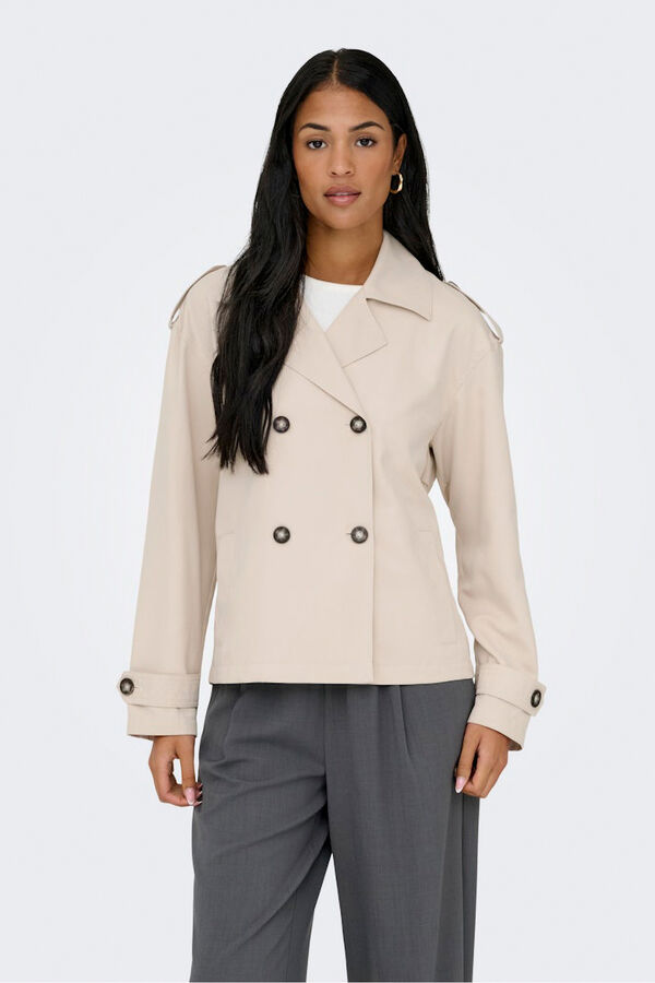 Only Short trench coat brown