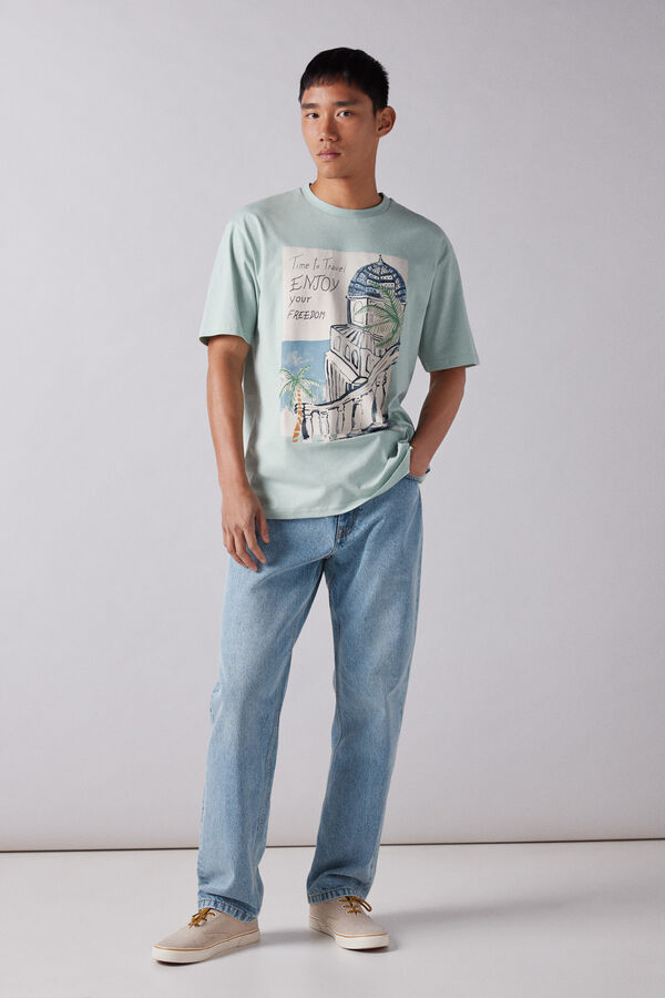 Springfield T-shirt aguarela best plan verde