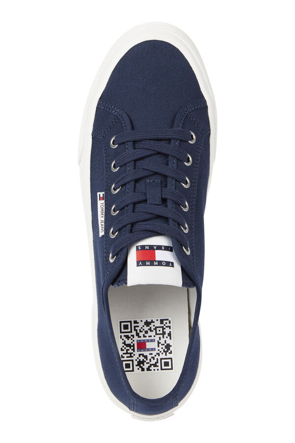 Springfield Men's navy blue Tommy Jeans canvas trainers navy