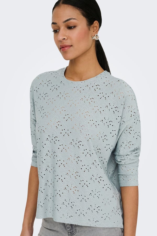 Only T-shirt with cutouts blue