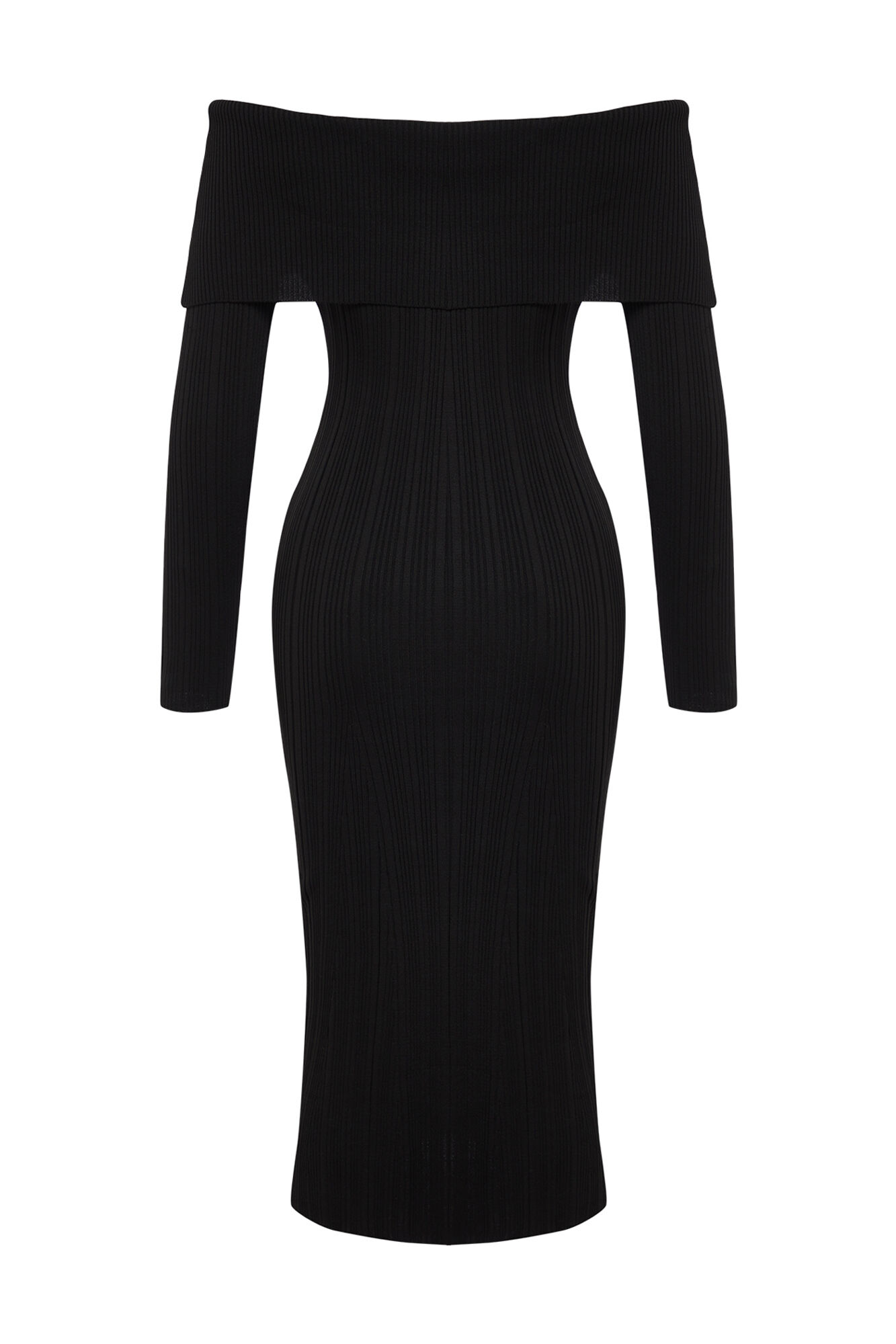 Trendyol Vestido midi ombros descobertos