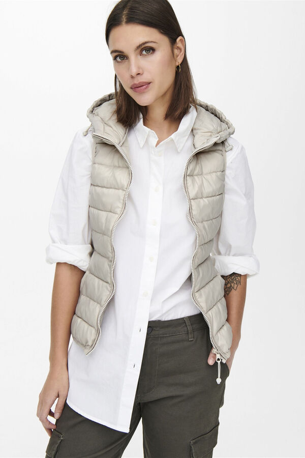 Only Mid-season vest brown