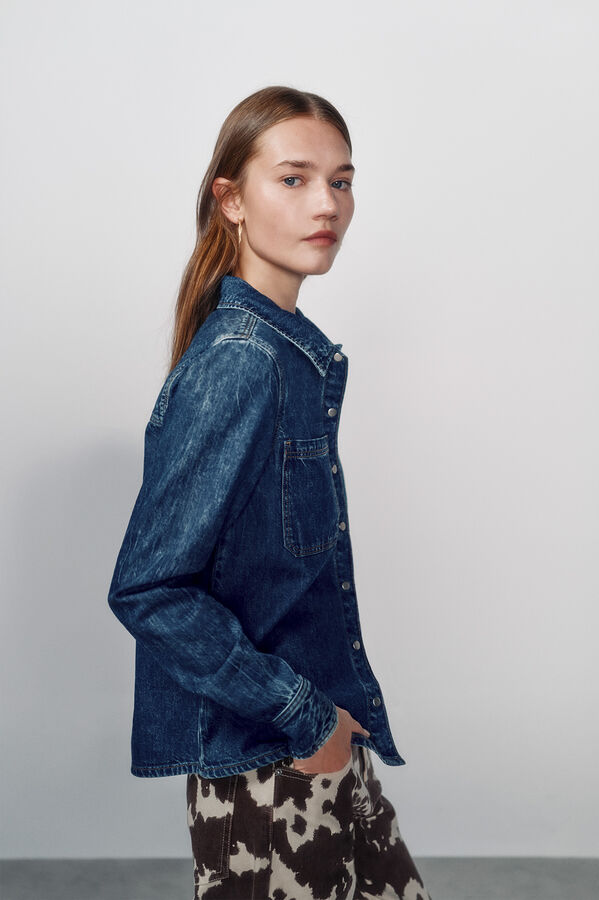 High Spirits Camisa Golpeada azul