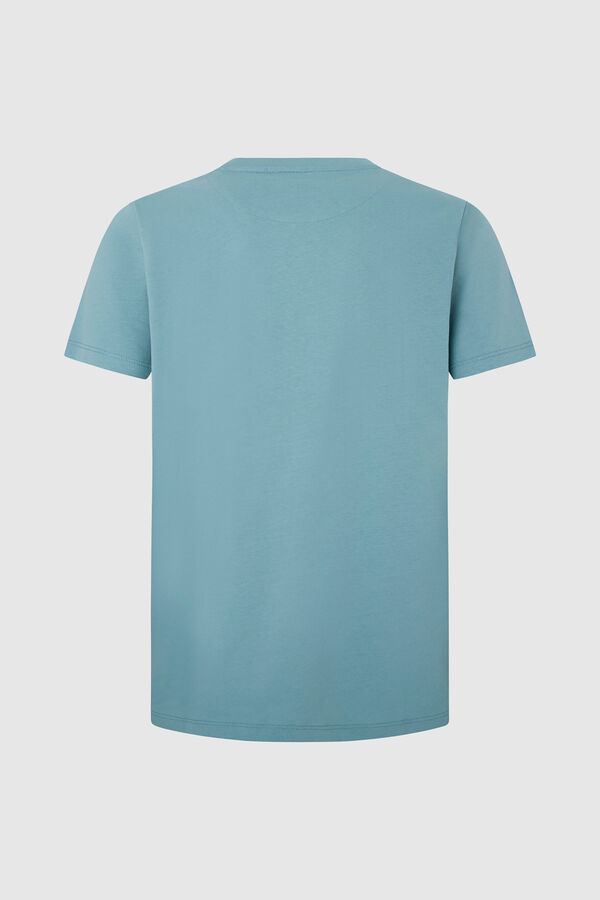 Springfield T-Shirt Regular Fit Logo Varsity Himmelblau