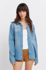 Springfield Denim yoke shirt blue