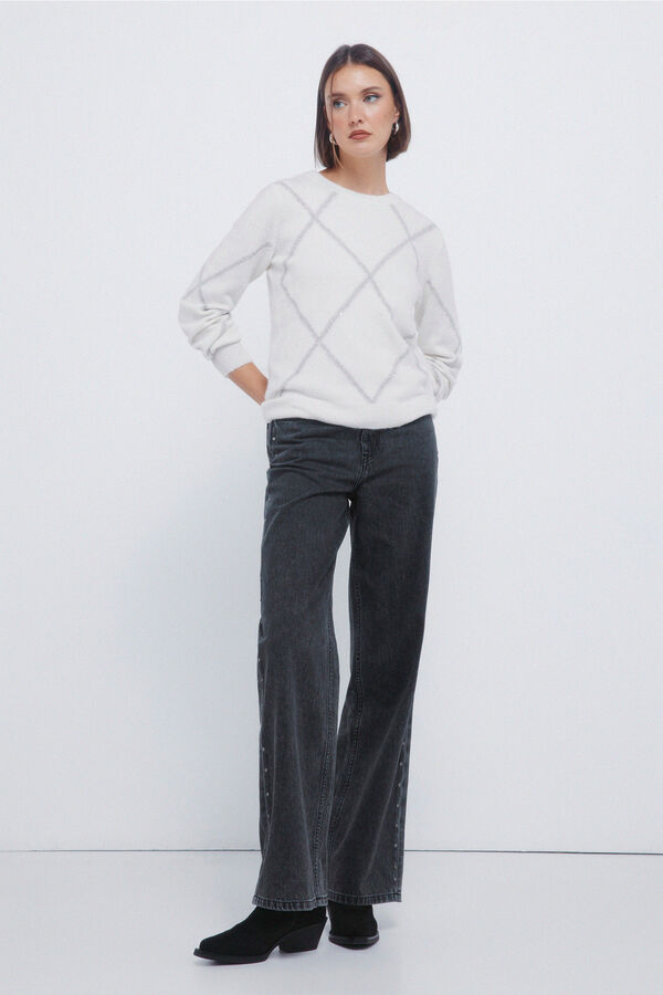 Springfield Sequined diamond jumper nude