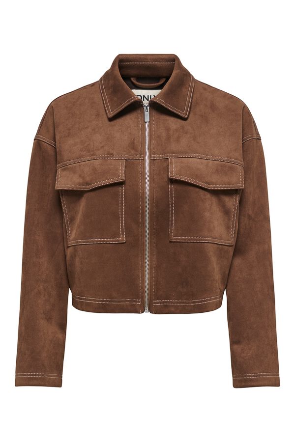 Only Vegan suede jacket brown