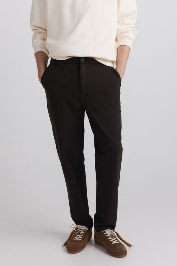 Springfield Comfort knit chinos nude