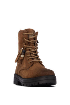 XTI Kids Military lace-up and zip fastening ankle boots