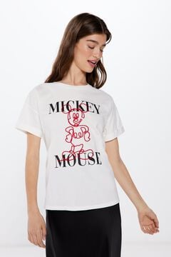 Springfield Camiseta "Mickey Mouse" estampado tostado