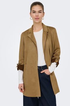 Only Midi faux suede coat