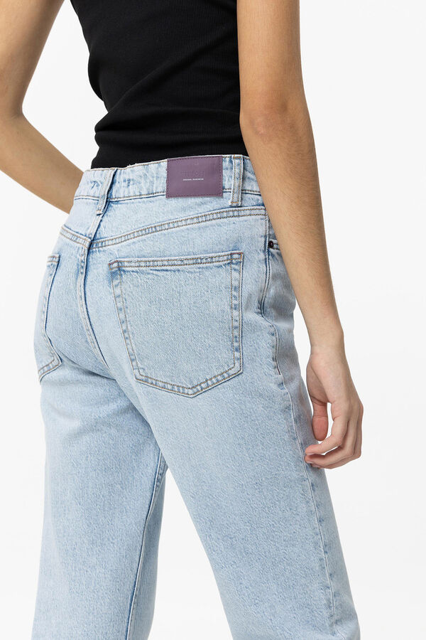 Springfield Jeans Amy Straight Fit Acid Wash azul claro