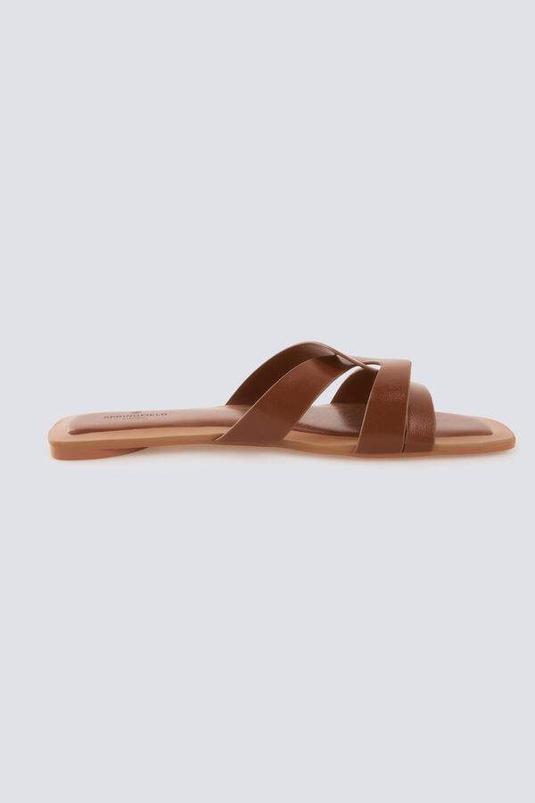 Springfield Braided slide sandal brown