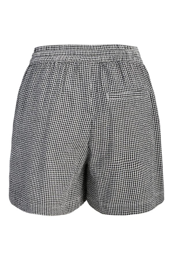 Jack & Jones Shorts seersucker algod&oacute;n negro
