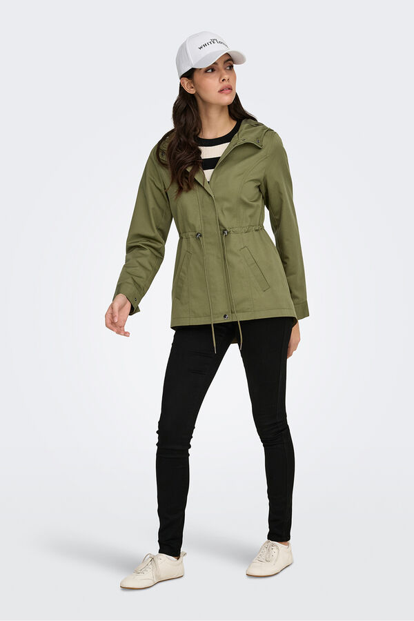 JDY Hooded parka nude