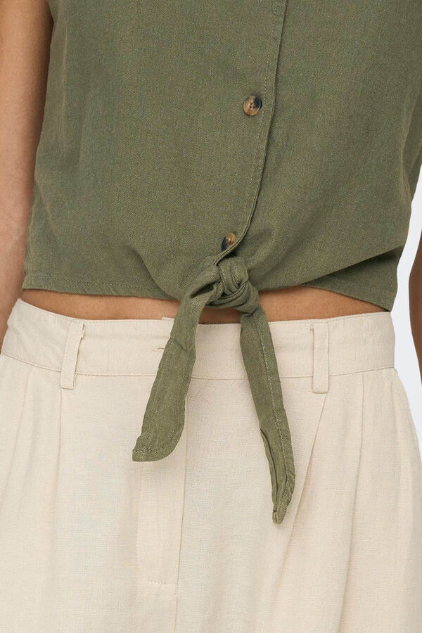 JDY short sleeve shirt beige