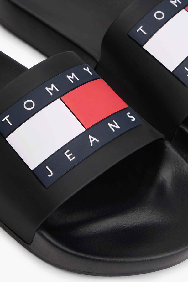 Tommy Jeans Chanclas tipo pala negro