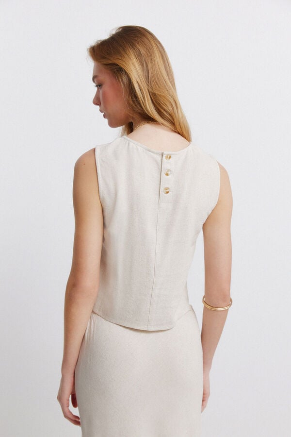 Springfield Sleeveless blouse nude