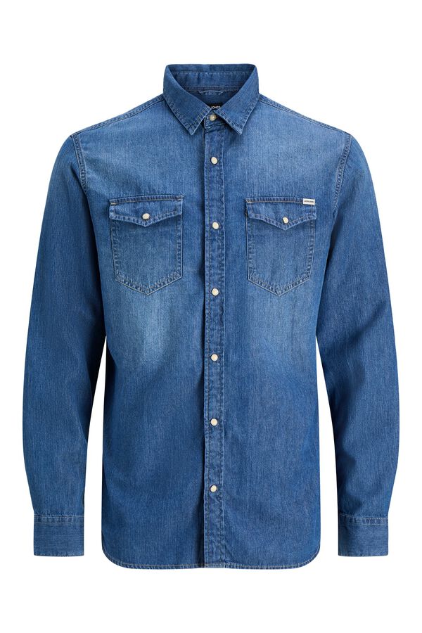 Jack & Jones Denim regular shirt blue