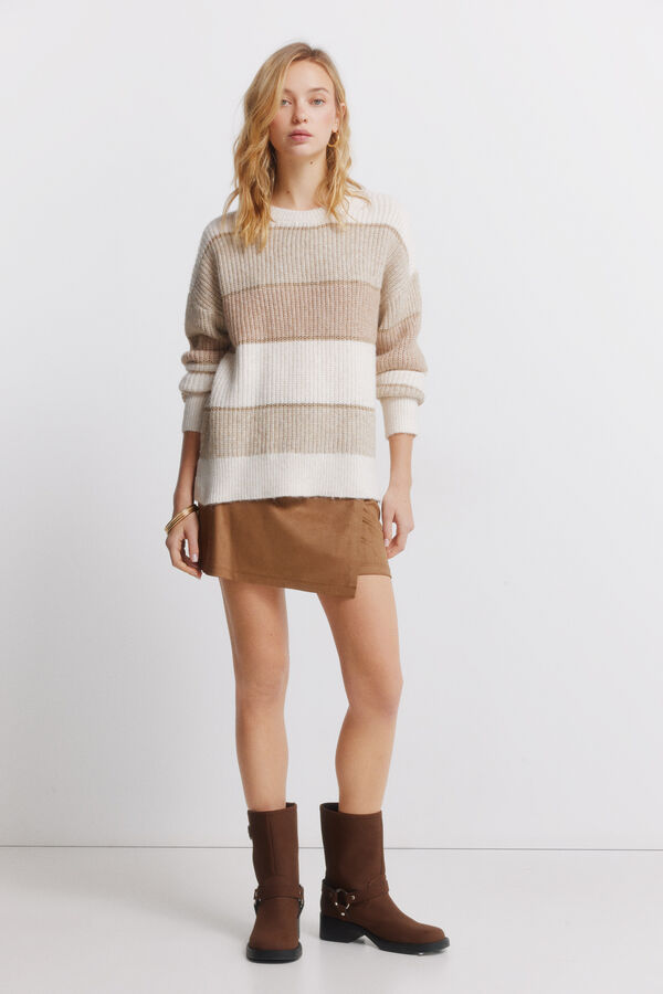 Springfield Durban striped jumper brown