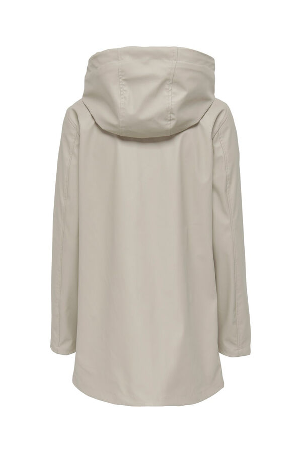 Only Hooded raincoat grey