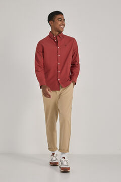 Springfield Coloured Oxford shirt royal red