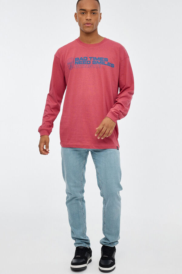 Inside Metaverse Print T-shirt red